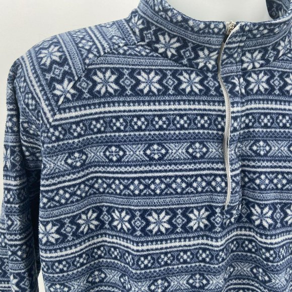 Peter Millar Warmth Blue White Snowflake 1/4 Zip L - Picture 2 of 7